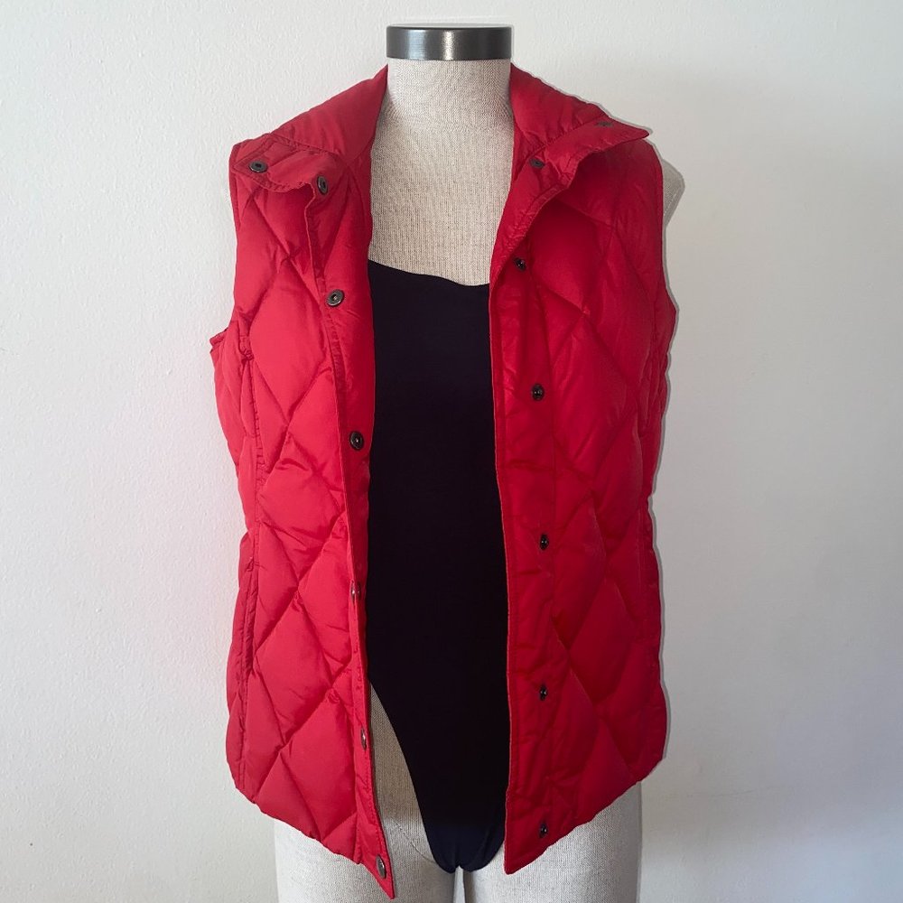 Land's End Red Puffer Vest